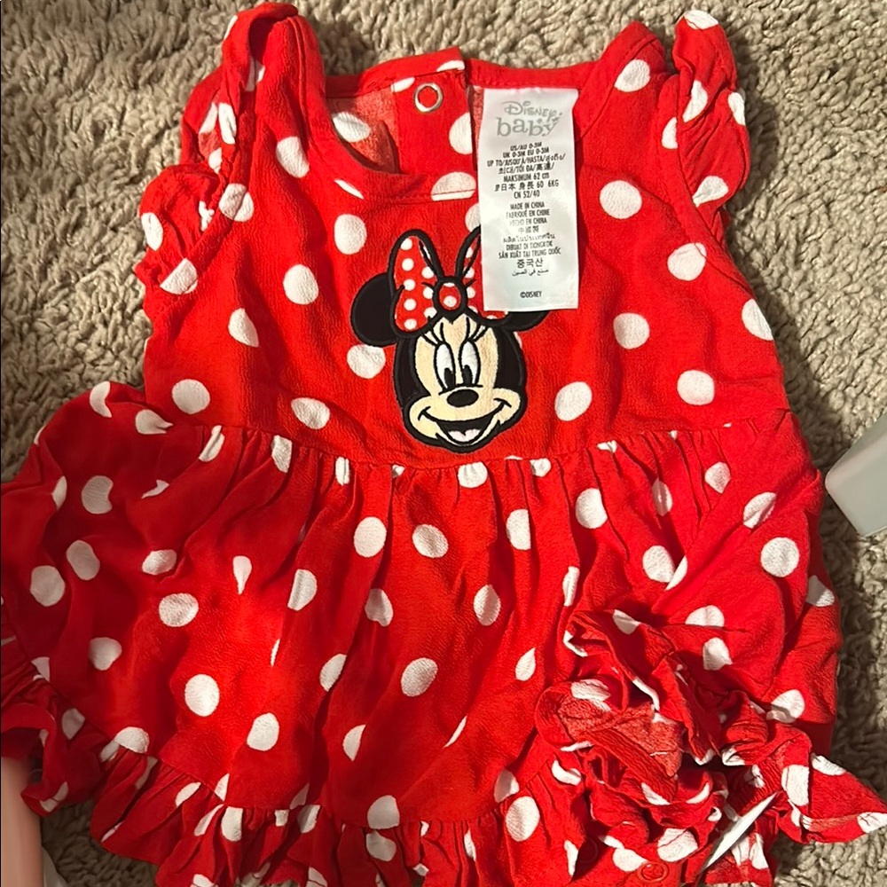 Disney Baby Red Polka Dot Dress